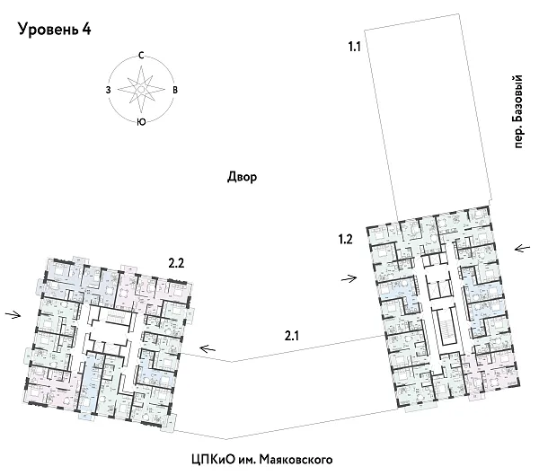 Количество комнат: 2,  43.44 кв.м.