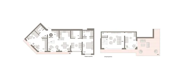 Новая 3-к квартира
 209.3 м² на 7/7 этаже в ЖК «Южные кварталы» в городе Тюмень 