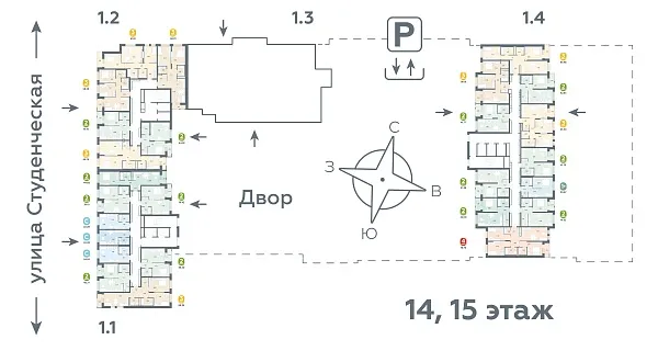 Количество комнат: 1,  42.63 кв.м.